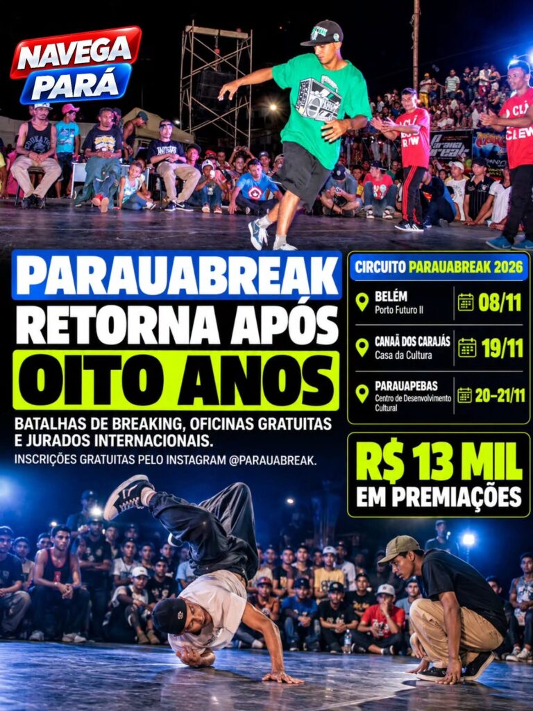 Parauabreak retorna após oito anos com batalhas em três cidades do Pará e R$ 13 mil em premiações